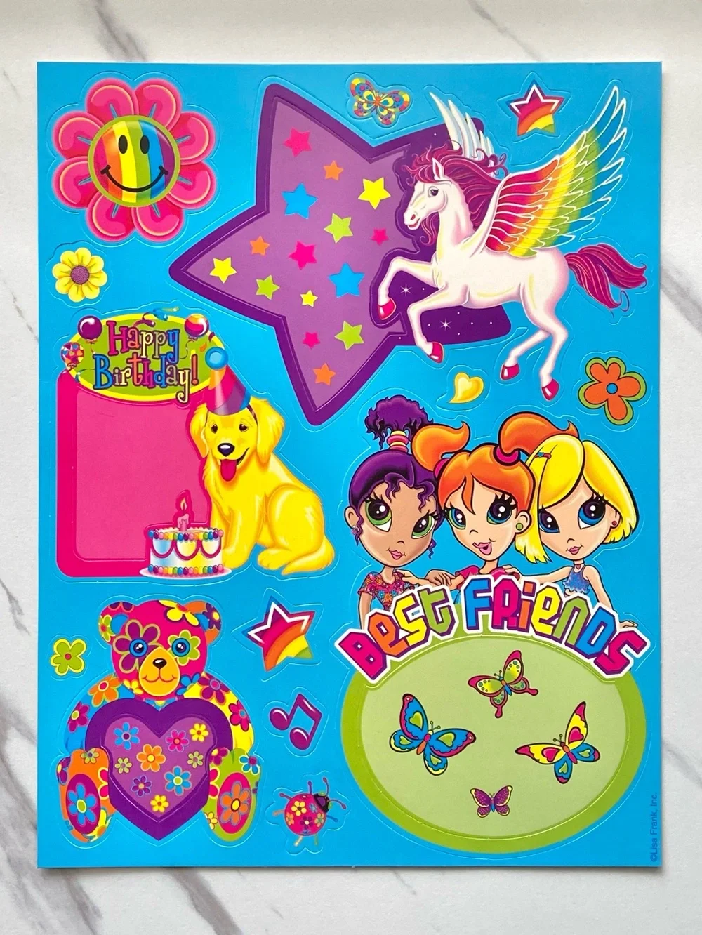 VTG Lisa Frank cutouts and frames sheets set of 4